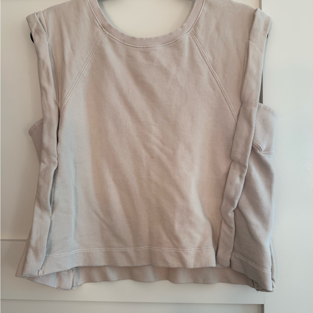 Anthropologie Cream Muscle Tee